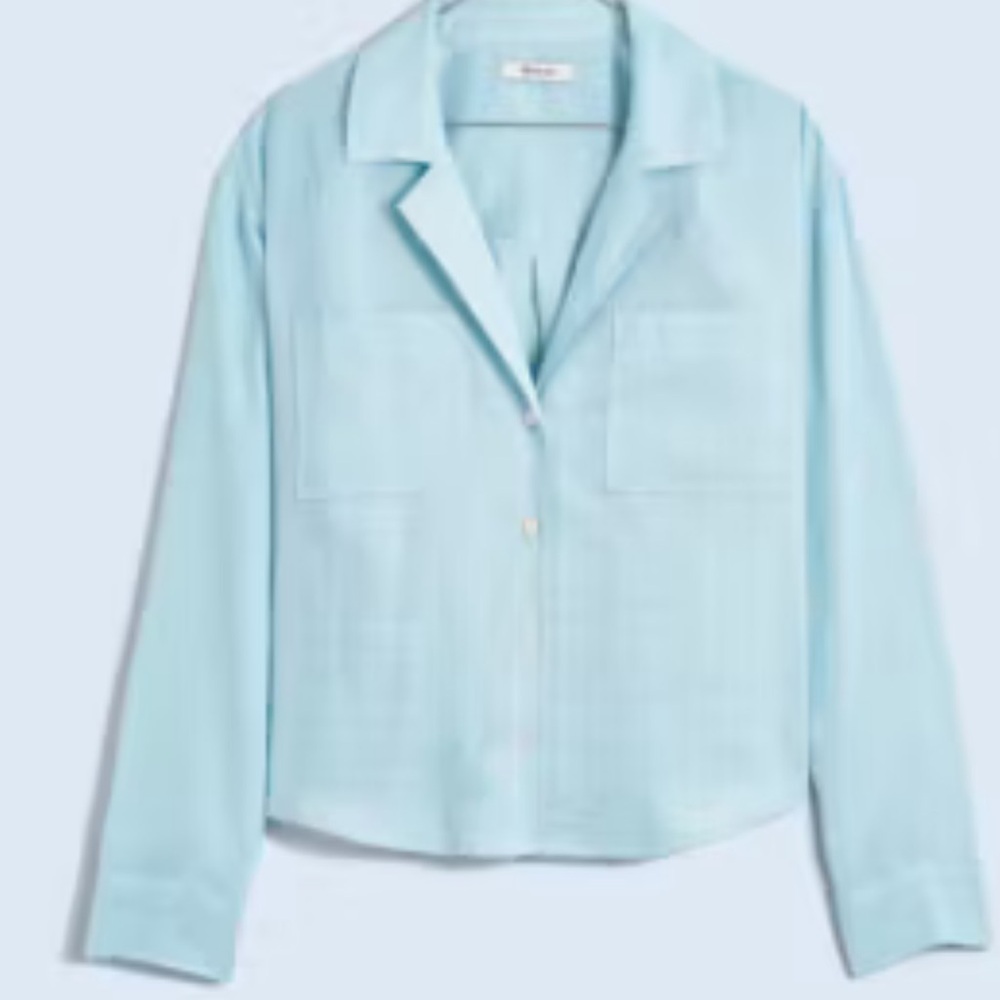 Madewell Light Blue Button-Up Top